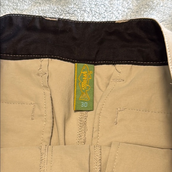 mark. Men's Light Tan Flat Front Shorts - Picture 3 of 3